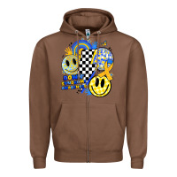 Chestnut retro down syndrome awareness Zipper Hoodie - JahusDesignShop