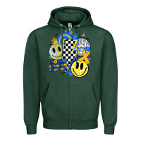 Sports Green retro down syndrome awareness Zipper Hoodie - JahusDesignShop