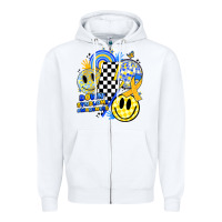 White retro down syndrome awareness Zipper Hoodie - JahusDesignShop