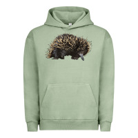Pigment Oil Green short beaked echidna Urban Hoodie - LillyAllenDesigns