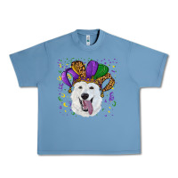 Pebble Blue mardi gras hat  white shepherd Urban Heavy Tee - RanaPortraitStore