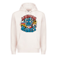 Pale Pink American honey smiley Premium Hoodie - NancyCooperArtShop