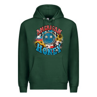 Sports Green American honey smiley Premium Hoodie - NancyCooperArtShop