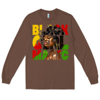 Chestnut black girl magic juneteenth Long Sleeve Tee - HRA Design Shop