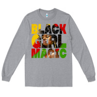 Heather Grey black girl magic juneteenth Long Sleeve Tee - HRA Design Shop