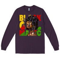 Plum black girl magic juneteenth Long Sleeve Tee - HRA Design Shop