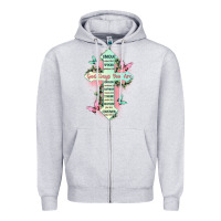 Heather Grey god says you are cross Zipper Hoodie - JahusDesignShop