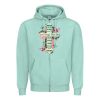 Seafoam god says you are cross Zipper Hoodie - JahusDesignShop