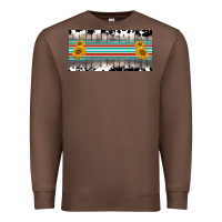 Chestnut western cowhide serape sunflower mama license plate Premium Sweatshirt - BarkalooDesign