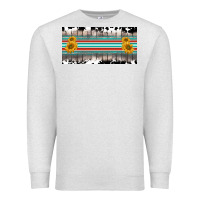 Oatmeal Heather western cowhide serape sunflower mama license plate Premium Sweatshirt - BarkalooDesign