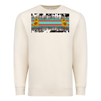 Sandshell western cowhide serape sunflower mama license plate Premium Sweatshirt - BarkalooDesign