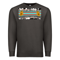 Smoke western cowhide serape sunflower mama license plate Premium Sweatshirt - BarkalooDesign
