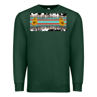 Sports Green western cowhide serape sunflower mama license plate Premium Sweatshirt - BarkalooDesign