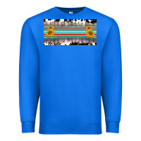 True Royal western cowhide serape sunflower mama license plate Premium Sweatshirt - BarkalooDesign