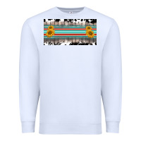 White western cowhide serape sunflower mama license plate Premium Sweatshirt - BarkalooDesign