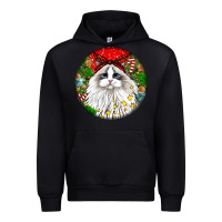 Black christmas ragdoll  cat Urban Hoodie - LillyAllenDesigns