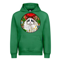 Emerald christmas ragdoll  cat Urban Hoodie - LillyAllenDesigns