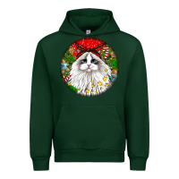 Forest Green christmas ragdoll  cat Urban Hoodie - LillyAllenDesigns