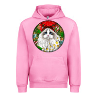 Fuchsia Pink christmas ragdoll  cat Urban Hoodie - LillyAllenDesigns