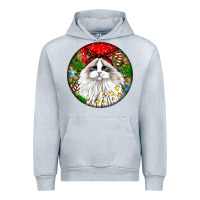 Heather Grey christmas ragdoll  cat Urban Hoodie - LillyAllenDesigns