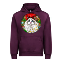 Mauve Wine christmas ragdoll  cat Urban Hoodie - LillyAllenDesigns
