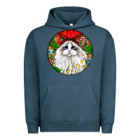 Pigment Midnight Navy christmas ragdoll  cat Urban Hoodie - LillyAllenDesigns