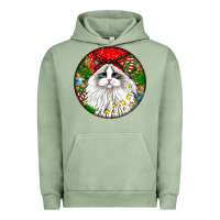 Pigment Oil Green christmas ragdoll  cat Urban Hoodie - LillyAllenDesigns