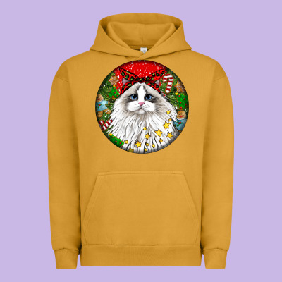 Christmas Ragdoll  Cat Urban Hoodie Designed By Lillyallendesigns