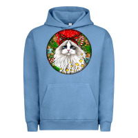 Pigment Pebble Blue christmas ragdoll  cat Urban Hoodie - LillyAllenDesigns