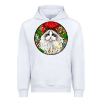 White christmas ragdoll  cat Urban Hoodie - LillyAllenDesigns