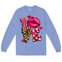 Colony Blue love lips Long Sleeve Tee - FaDigitalArtStudio
