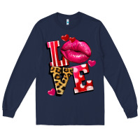 Navy love lips Long Sleeve Tee - FaDigitalArtStudio