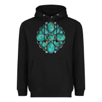 Black turquoise gemstone Heavyweight Hoodie - Artiststas