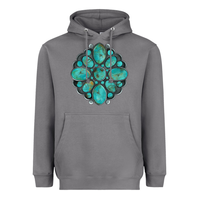 Turquoise Gemstone Heavyweight Hoodie by Artiststas | Teevron