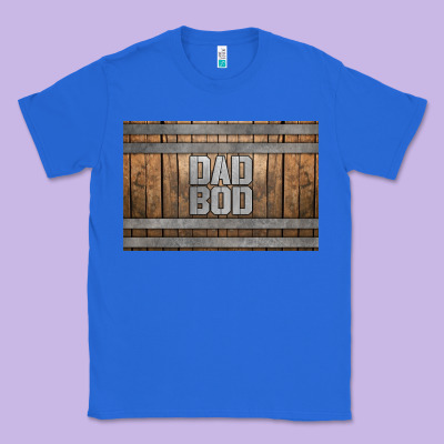Dad Bod Whiskey Barrel Skinny Metal Can Holder Classic Tee Designed By Hra Design Shop
