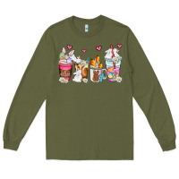 Army Green easter coffee cups Long Sleeve Tee - AdoDesignShop