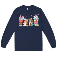 Navy easter coffee cups Long Sleeve Tee - AdoDesignShop