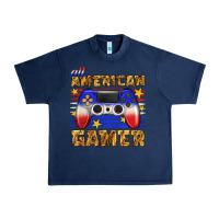 Navy all american gamer Urban Heavy Tee - texasbilliewilder
