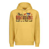 Antique Gold this mamas heart is on that court Premium Hoodie - MaliasSmallBusiness