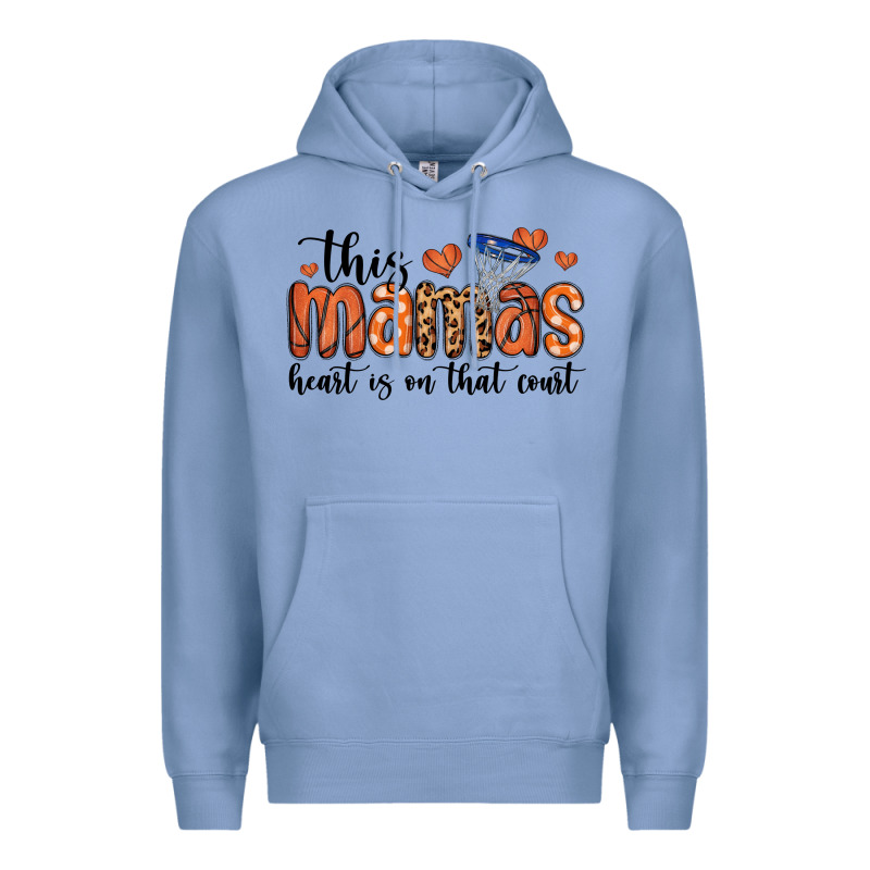 This Mamas Heart Is On That Court Premium Hoodie by MaliasSmallBusiness | Teevron