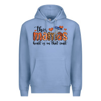 Colony Blue this mamas heart is on that court Premium Hoodie - MaliasSmallBusiness
