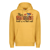 Mustard this mamas heart is on that court Premium Hoodie - MaliasSmallBusiness