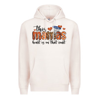 Pale Pink this mamas heart is on that court Premium Hoodie - MaliasSmallBusiness