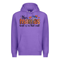 Purple this mamas heart is on that court Premium Hoodie - MaliasSmallBusiness