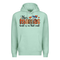 Seafoam this mamas heart is on that court Premium Hoodie - MaliasSmallBusiness