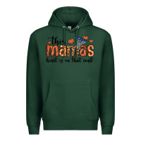 Sports Green this mamas heart is on that court Premium Hoodie - MaliasSmallBusiness