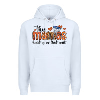 White this mamas heart is on that court Premium Hoodie - MaliasSmallBusiness