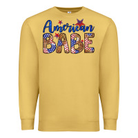 Antique Gold american babe Premium Sweatshirt - LillyAllenDesigns