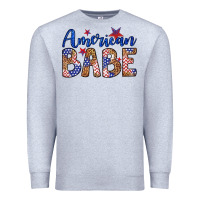 Heather Grey american babe Premium Sweatshirt - LillyAllenDesigns