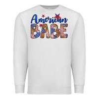 Oatmeal Heather american babe Premium Sweatshirt - LillyAllenDesigns